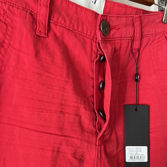 One Teaspoon Cargo Motion Pants Red 28 New - Picture 4 of 11